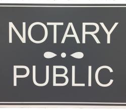 Gray Notary Public Sign, South Dakota